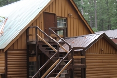 Stairs to dormitory above the dining hall