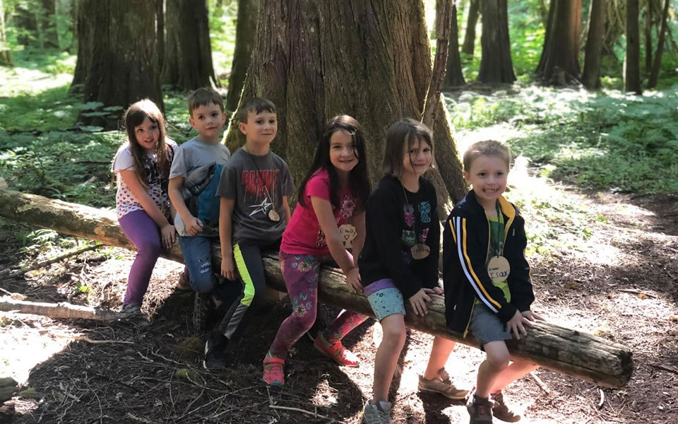 Intro Camp - Kids on a log
